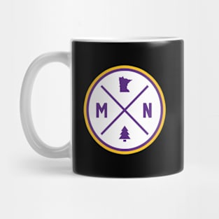 Minnesota Mn Circle Patch Purple And Yellow Mug